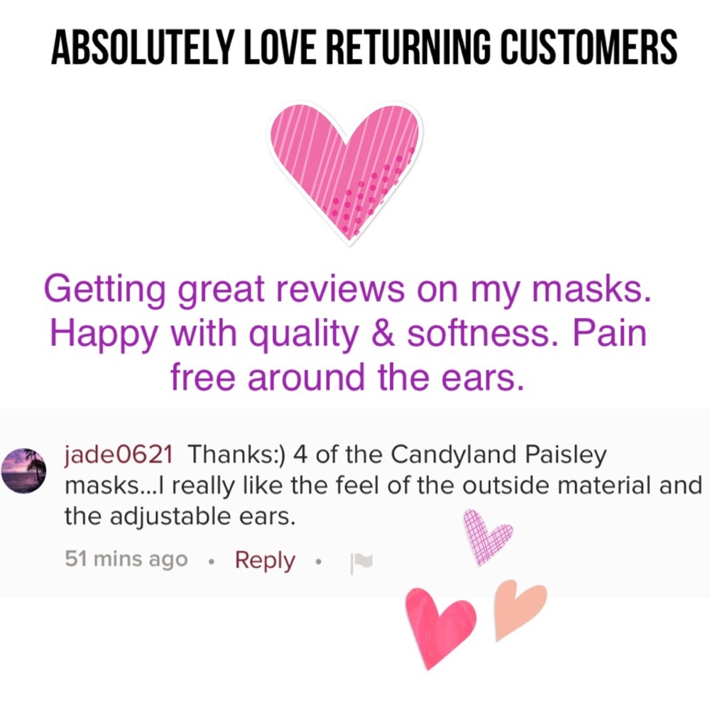 🆑 Ying Yang Paisley Face Mask 😷 - Picture 8 of 10